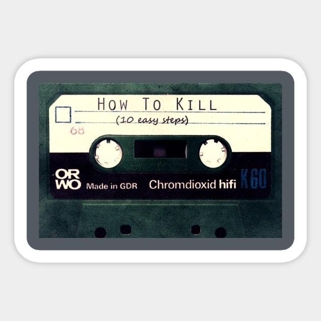 Audio cassette guide Sticker by MiNuRa